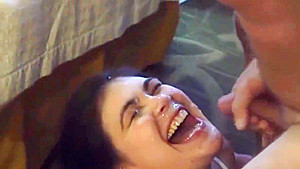 Eager wife takes 2 good loads in her face