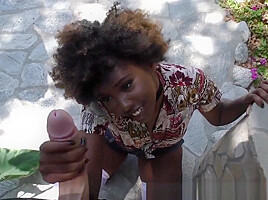 Ebony Hottie Rides Cock