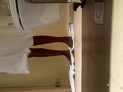 Ebony Joy teen 18+ shower spy vid 3