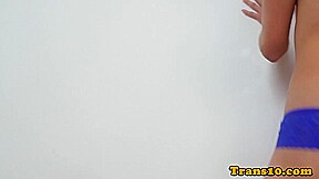 Ebony tgirl assfucking tranny ass in twosome