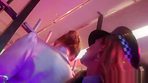 Erotic babes blow penis and enjoy poking and sex orgy