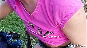 Eurobabe Lara Sweet flashes her tits and screwed up for money