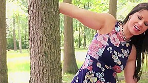 Exotic Brunette, Outdoor adult scene
