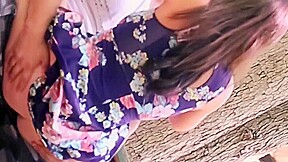 Exotic Brunette, Outdoor adult scene