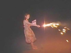 Exotic Japanese model Alice Hoshi in Amazing Threesomes, Outdoor JAV movie