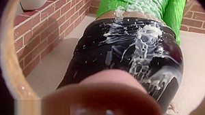 Fake cum bukakke for blonde slut