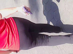 Fat booty white mature walking