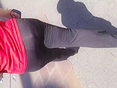 Fat booty white mature walking