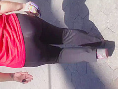 Fat booty white mature walking