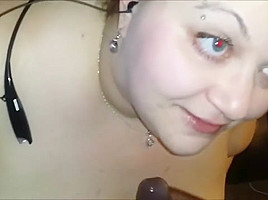 Fat chick Interracial cocksucking