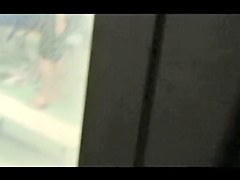 Fat wife on the shower with great shaggy boobs