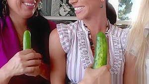 Femdom milfs in group rule cock by sucking