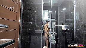 Filipina hooker filled up by a big gooey load