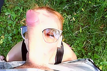 First Time In Public Blowjob / Mouth Fuck / Facial Cumshot
