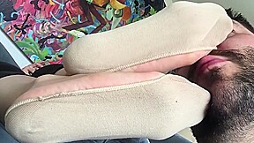 Frankie's smelly socks oily solejob cumshot