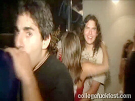 Frat party cock slut bends over