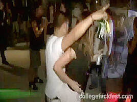 Frat party cock slut bends over