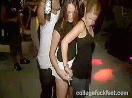 Frat party cock slut bends over
