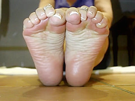 French Pedi With Thong Sandals