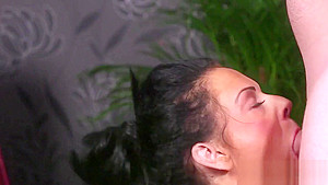 Frisky idol gets cum shot on her face swallowing all the ejaculate
