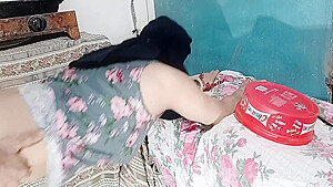 Fucking Cooking In Kitchen Beautiful Eyes Girlfriend In Black Hijab Gets My Big Cock In Her Pussy