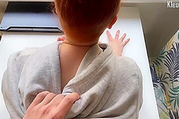 Fucking My Beautiful Wife On The Table And Cumming Inside  Kleomodel
