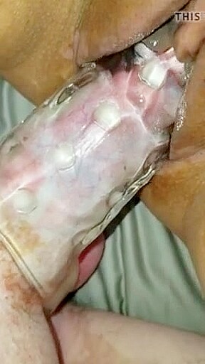 Fucking with penis sleeve