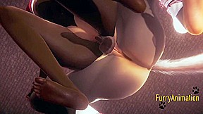 Furry Hentai - 2 Dogs Squatting Fuck