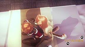 Furry Hentai - 2 Dogs Squatting Fuck