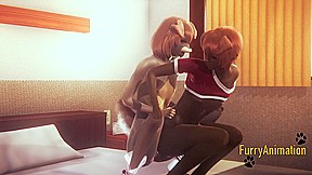 Furry Hentai - 2 Dogs Squatting Fuck
