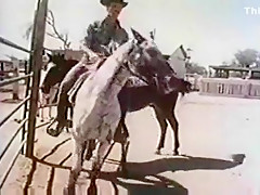 Gay cowboys retro fuck outdoors