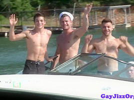 Gay sailor outdoor orgy with Chip Young