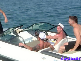 Gay sailor outdoor orgy with Chip Young