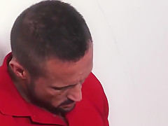 Gay teen 18+ gives facial after fucking stepdad