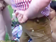 German Outdoor Lederhosen Groupsex