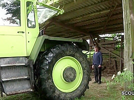 Ginger Milf Seduces The Farmer And Blowjobs His Dick
