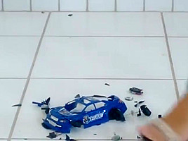 Girl crush toy car