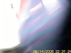 Girl shows her nude tits in the mirror of fitting room