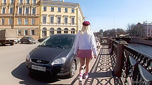 Glamorous Blonde Zenobia H Tries Putting Dick Inside Her Ass!