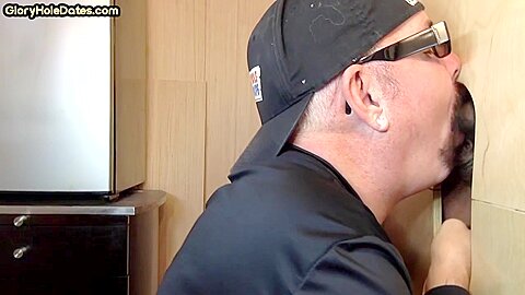 Gloryhole IR mature gay fucked by Ebony dong after BJ