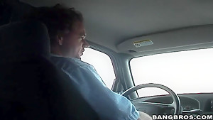Gorgeous Pamela hitches a ride to get a lusty foursome sex