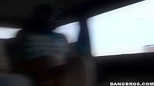 Gorgeous Pamela hitches a ride to get a lusty foursome sex