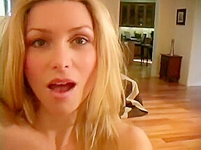 Gorgeous blonde sets up her webcam to show of her very hot body