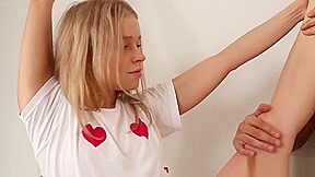 Gorgeous blonde teen 18+ ballerina fucked in gymnast position