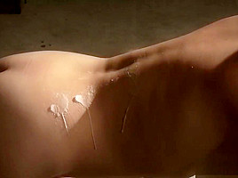 Gorgeous teen 18+ slave is tortured by hot wax,spikes and dildo