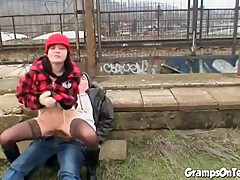 Gramps Fetish teen 18+ Sucks Dick And Gets Fucked