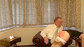 Granddad spanks her