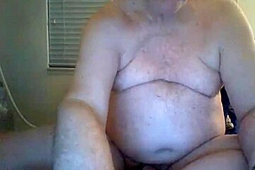 Grandpa Stroke On Webcam