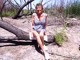 Granny Shirley Fucked Outdoors