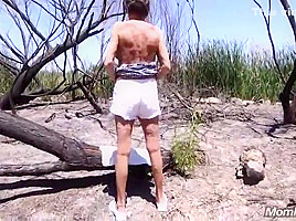 Granny Shirley Fucked Outdoors
